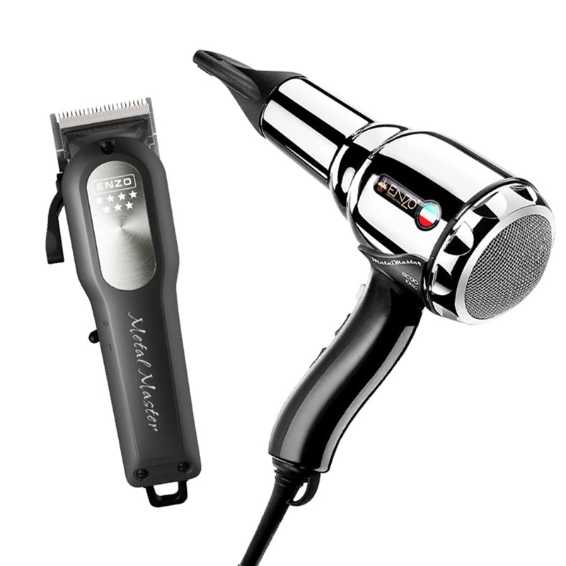 ENZO-EN-3019 Professional Hair Dryer + Shaver Metal Salon-Grade Hair Dryer Set