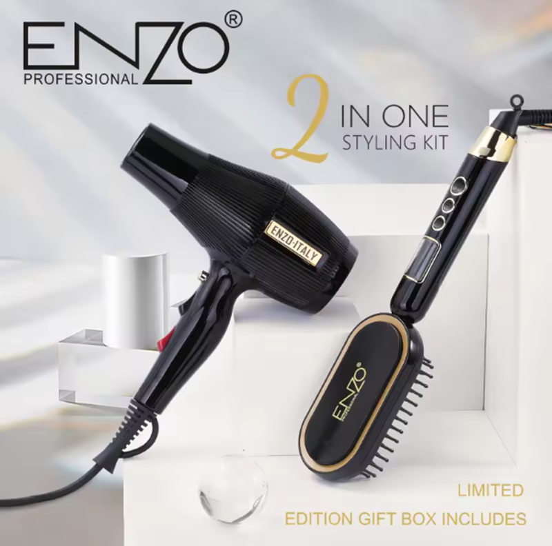 ENZO EN-6304 2-in-1 hair styler, hair dryer and straightener set, highly rated.