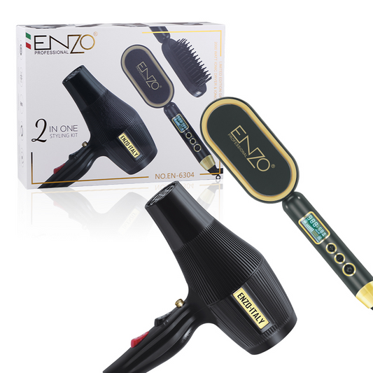 ENZO EN-6304 2-in-1 hair styler, hair dryer and straightener set, highly rated.