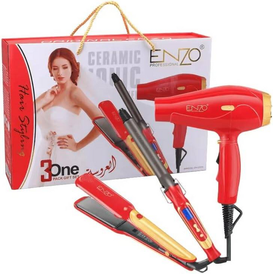 ENZO EN-6305A Professional 3-in-1 Hair Styling Kit