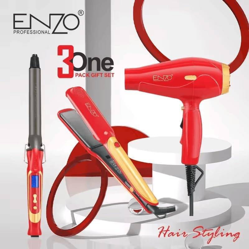 ENZO EN-6305A Professional 3-in-1 Hair Styling Kit