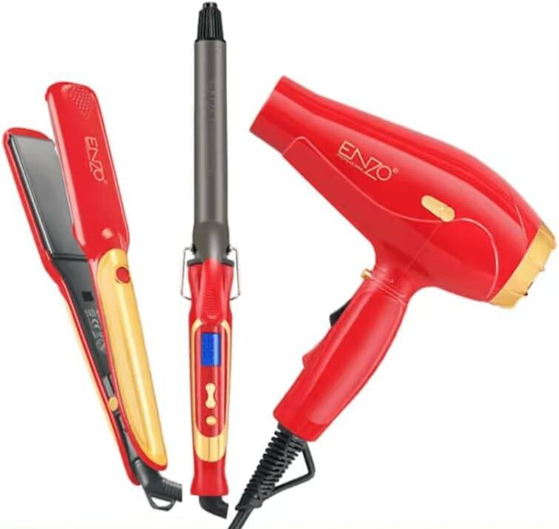 ENZO EN-6305A Professional 3-in-1 Hair Styling Kit