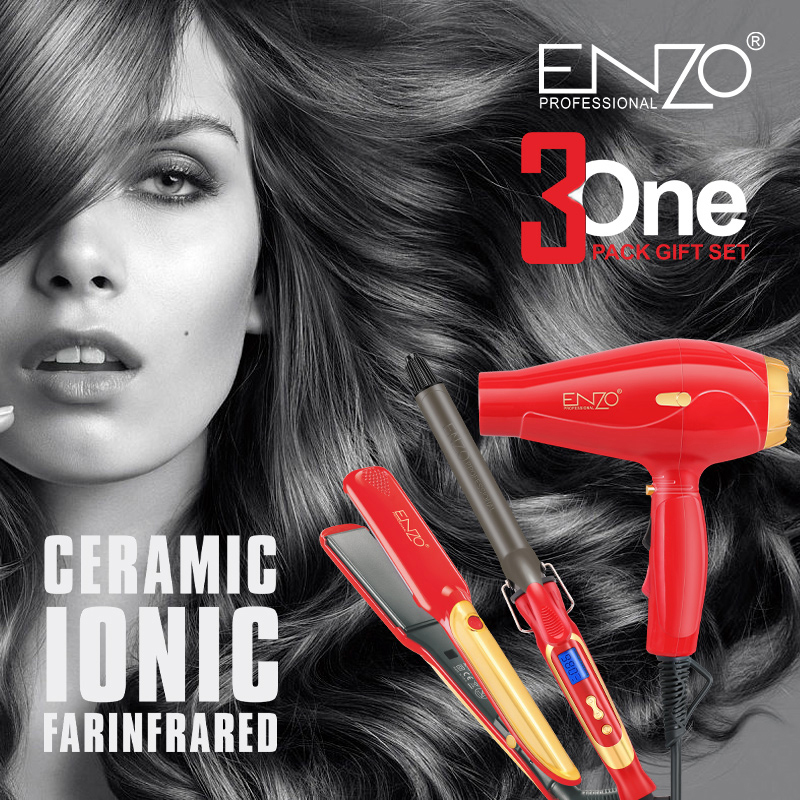 ENZO EN-6305A Professional 3-in-1 Hair Styling Kit