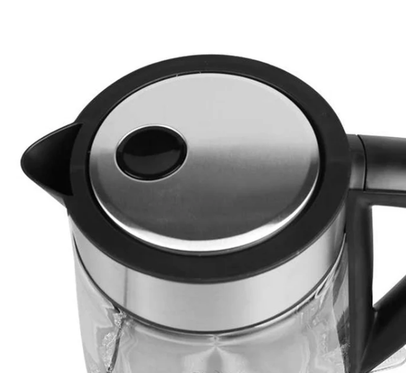 ENZO ITA-50002 Glass Stainless Steel Blue 1.7L LED Electric Kettle