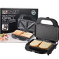 ENZO ITA-50035 2-in-1 Breakfast Sandwich Panini Waffle Electric Grill, Non-stick Coated Bread Maker, Household Smokeless Stainless Steel Grill.