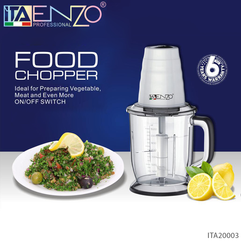 ENZO ITA20003 food chopper, 300 watts, 1.5 liters