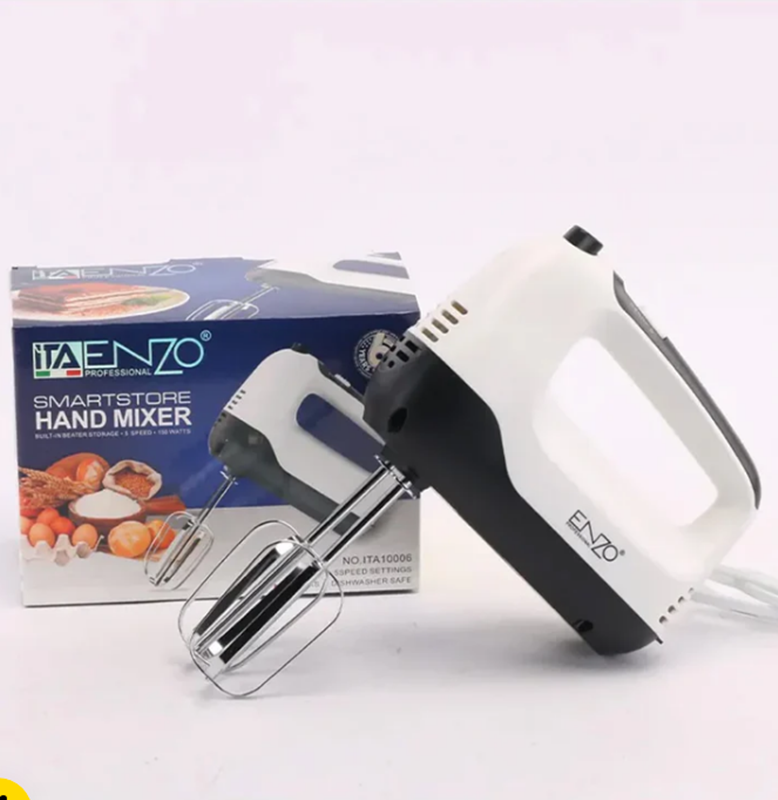 ENZO ITA-10006 Professional Multi-functional Stainless Steel Electric Hand Mixer for Kitchens