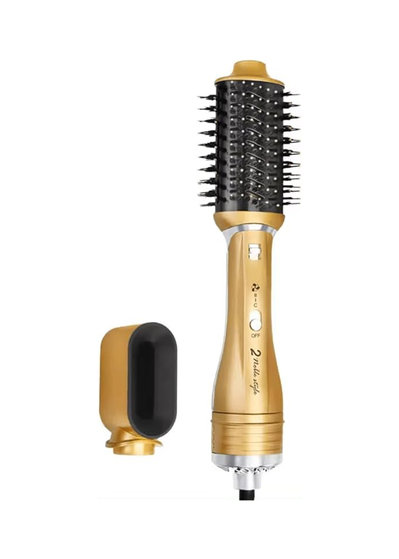 ENZO EN-751 2-in-1 Interchangeable Hair Dryer Styling Brush – Multi-functional hot air brush with detachable brush heads and negative ion technology.