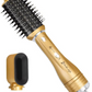 ENZO EN-751 2-in-1 Interchangeable Hair Dryer Styling Brush – Multi-functional hot air brush with detachable brush heads and negative ion technology.