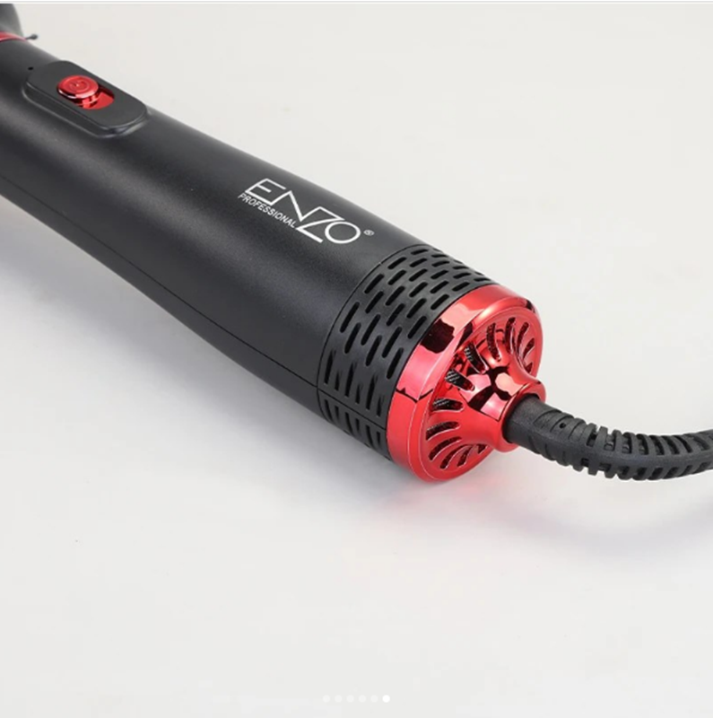 ENZO EN-4123 Straightening and Curling Styling Comb, a fast-rotating hot air comb that can be used to dry hair at the same time.