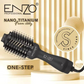 Enzo-6215 Black Titanium Volumizing Styling Comb, 2-in-1 Hair Dryer Styling Tool | Suitable for all hair types