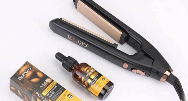 ENZO EN-3207 2-in-1 Portable Hair Straightener and Curling Iron