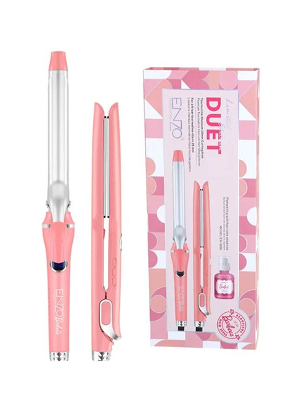 ENZO EN-3886 Professional Salon-Grade Electric Curling Iron, 2-in-1 Straightener and Curler.