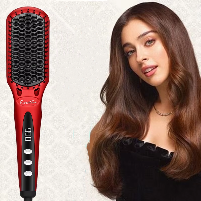ENZO EN-4101G Fast Hair Straightener, Heated Comb for Women