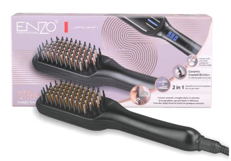 ENZO EN-3201 Ceramic Heated Electric Hair Straightener