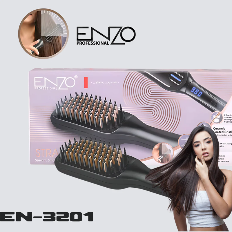 ENZO EN-3201 Ceramic Heated Electric Hair Straightener
