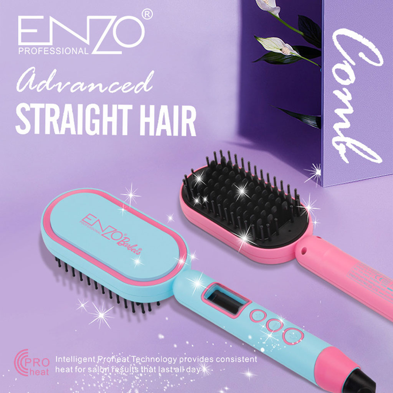 Enzo EN-4102B Hair Straightening Comb/Brush