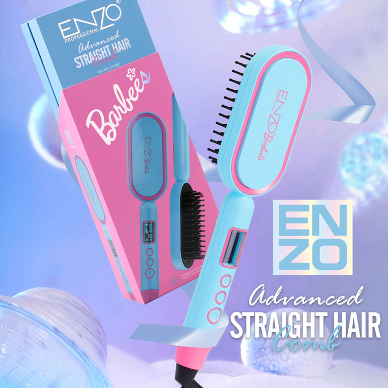 Enzo EN-4102B Hair Straightening Comb/Brush
