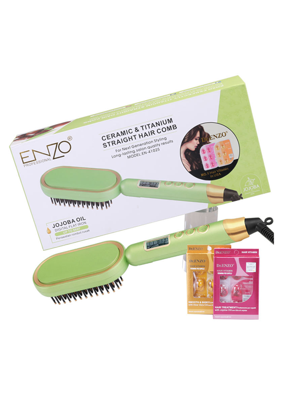 ENZO EN-4102S New Professional Hair Straightening Comb – Quick Heating