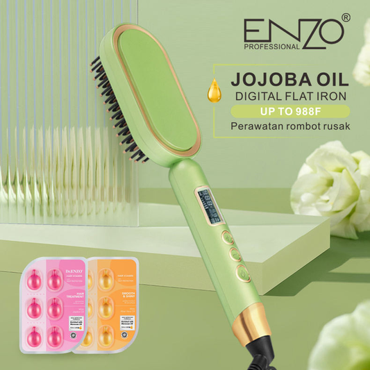 ENZO EN-4102S New Professional Hair Straightening Comb – Quick Heating