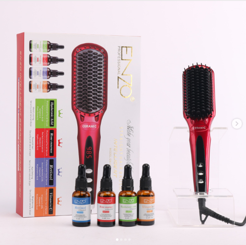 ENZO EN-4111 Professional Smart Hairbrush, includes 4 bottles of essence.