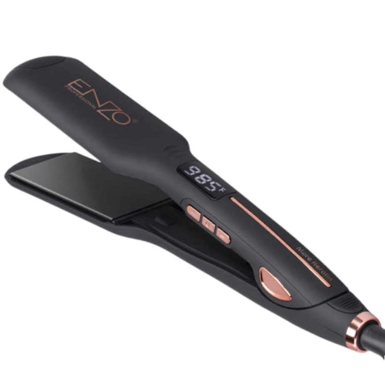 The Enzo EN-1451 straightener/stylist features advanced ceramic panels and a large size.