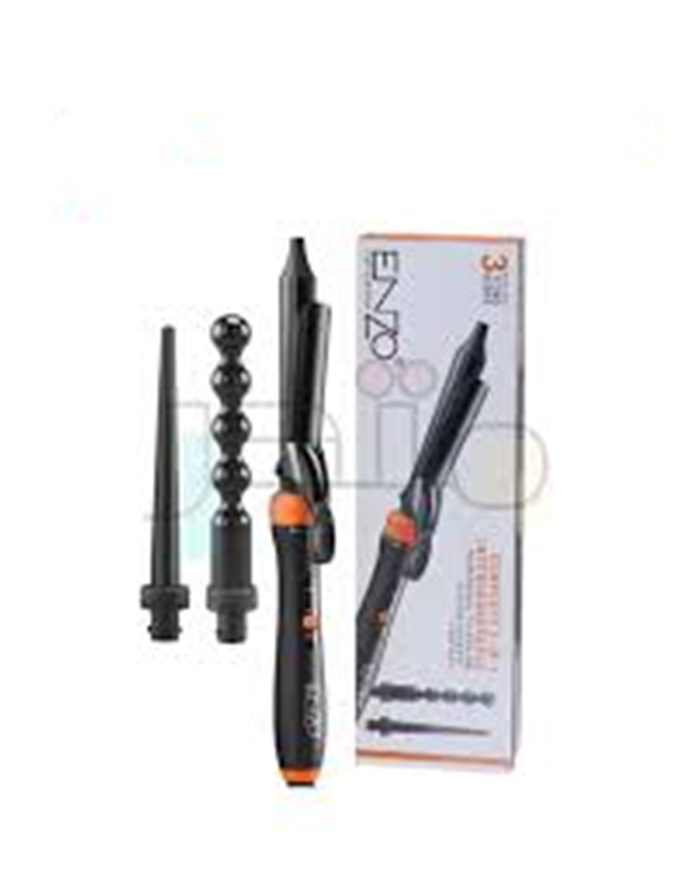 ENZOEN-9114 Ceramic Electric Curling Iron, 3-in-1 with Replaceable Curling Tools
