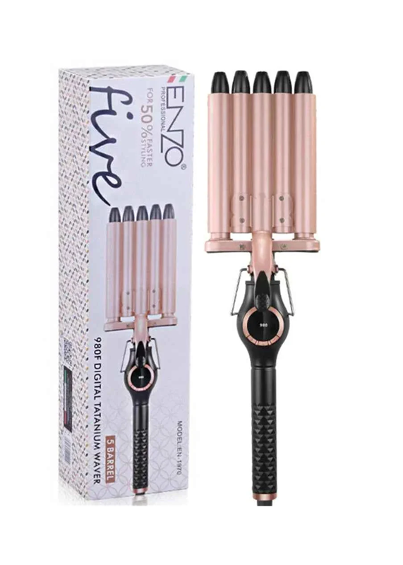 ENZO EN-1970 Five-Tube Curling Iron, Professional Ceramic Coated Curling Iron