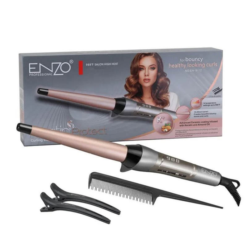 ENZO EN-9112 Professional Fast Heating Curling Iron.