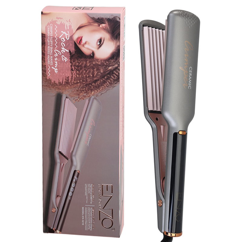 The EnzoEN-3216 ceramic curling iron is designed to create voluminous, wavy curls and add volume to your hair.