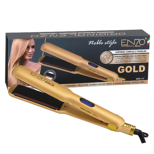 ENZO EN-3982A 2-in-1 Hair Straightener & Curling Iron with Negative Ion Function, Travel Hair Styling Tool