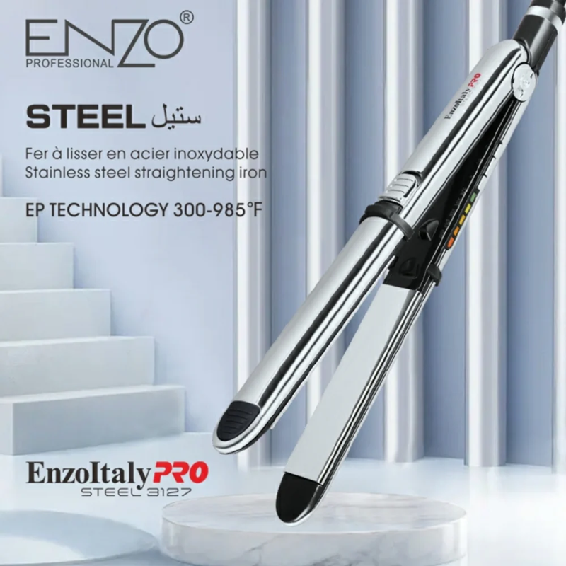 Enzo EN-3331 Slim Steel Hair Straightener
