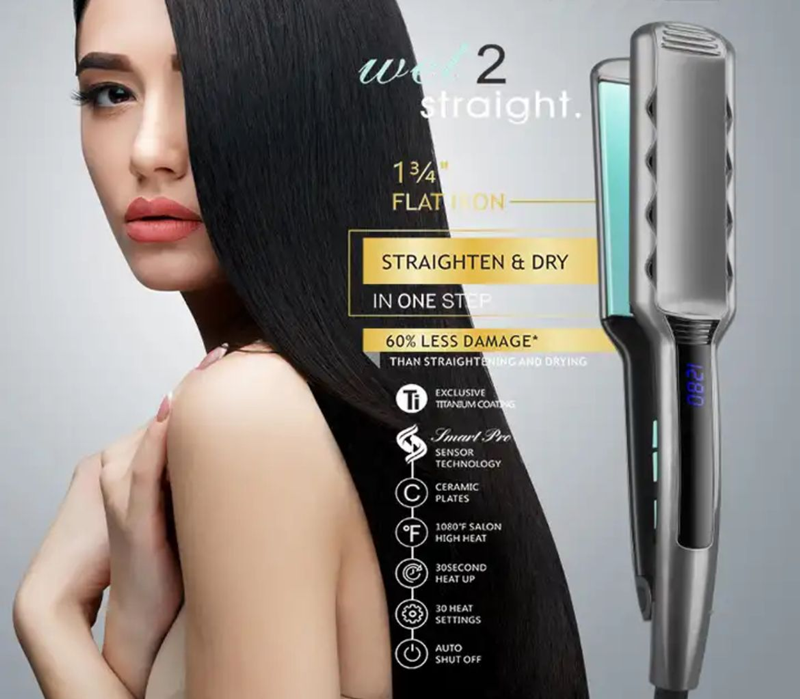 Enzo EN-3977 Hair Straightener, Conditioning Spray, Lotion