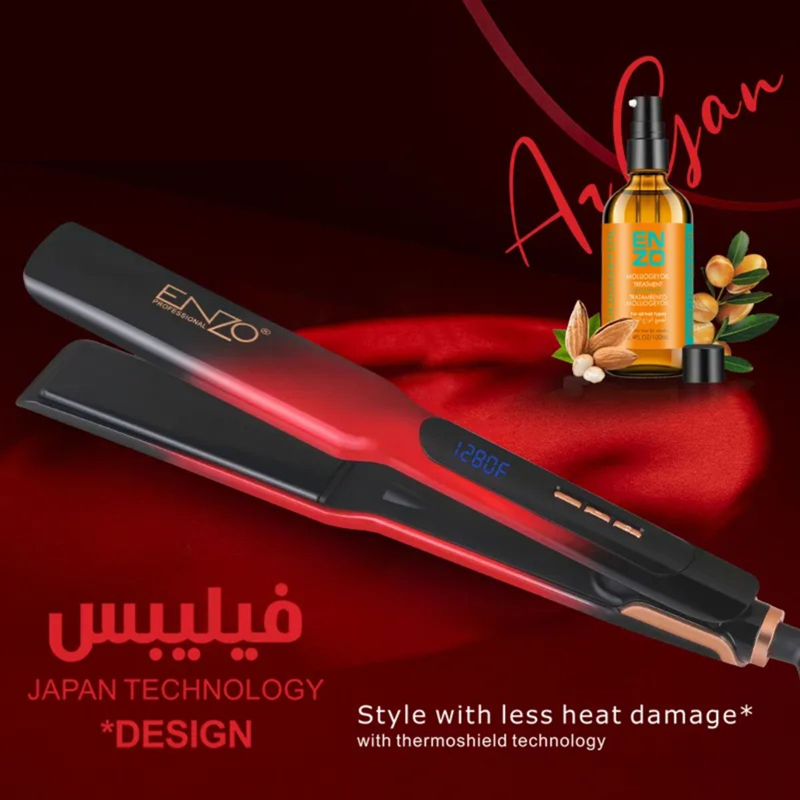 ENZO EN-3209 Professional Hair Straightener – Keratin Oil Nourishing Formula