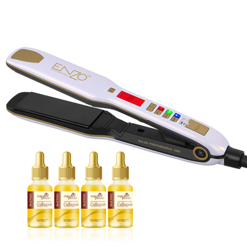 ENZO EN-5111BS Professional Hair Straightener with Serum Bottle
