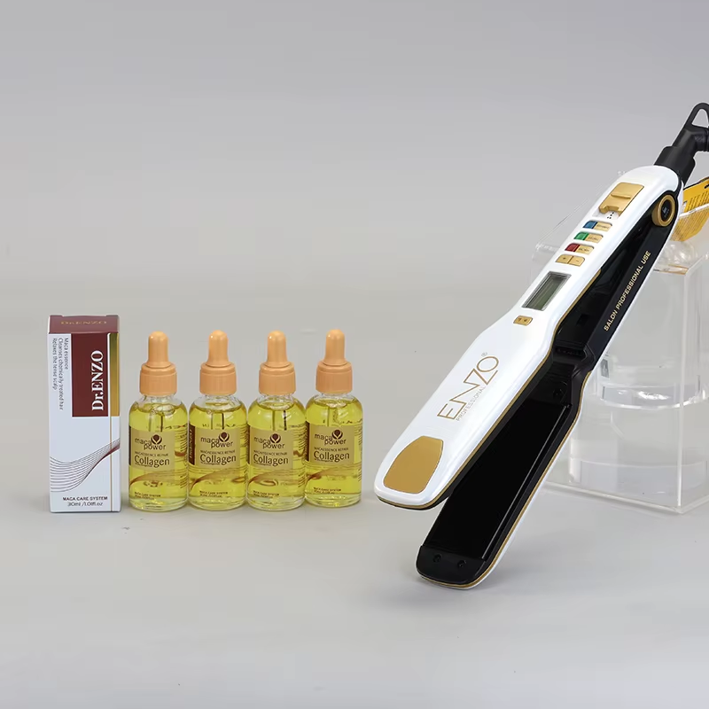 ENZO EN-5111BS Professional Hair Straightener with Serum Bottle