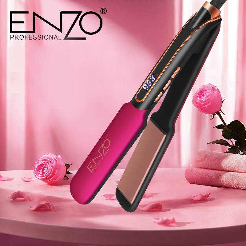 ENZOEN-2412 Titanium Hair Straightener + 5 Free Bottles of Essence