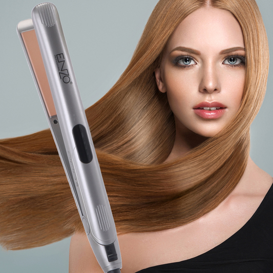 EnzoEN-3329 600W Titanium Silver Hair Straightener