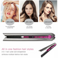 TA-2888, 4800mAh Wireless 2-in-1 Hair Straightener/Curler - Portable, USB Rechargeable, Wet and Dry Use