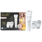 Enzo EN-0104, 5-in-1 Electric Facial Cleansing Brush, Sonic Vibration Exfoliator, Hair Removal Device, Facial Massager