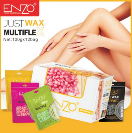 One box of ENZO EN-6971 professional hair removal wax beads [12 sachets]