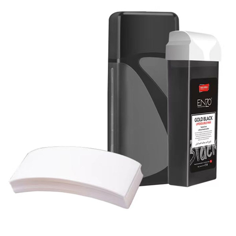 ENZOEN-1117H Professional Gold and Black Electric Roller Hair Removal Wax Kit.