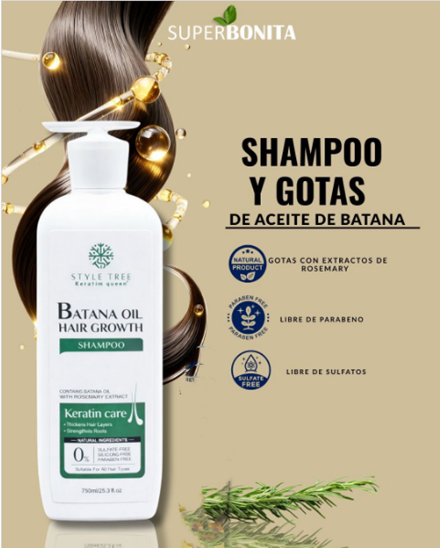 Keratin Queen - Battana Oil Rosemary Shampoo, 750ml
