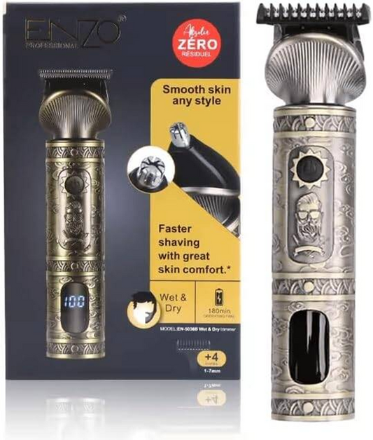 ENZO EN-5036B Professional Hair Clipper: Precise trimming with multiple guide combs.