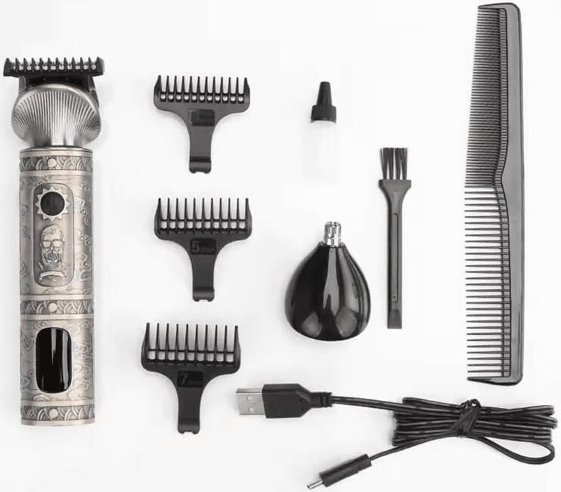 ENZO EN-5036B Professional Hair Clipper: Precise trimming with multiple guide combs.