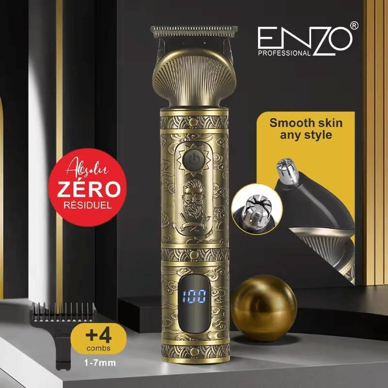 ENZO EN-5036B Professional Hair Clipper: Precise trimming with multiple guide combs.