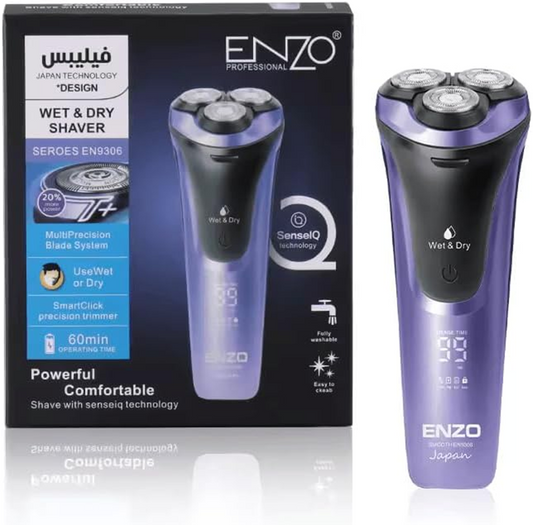 ENZO EN-9306 Men's Rechargeable Three-Blade Shaver