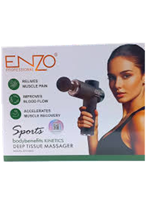 The Enzo EN-4803 sports massage gun features deep impact technology and smart charging.