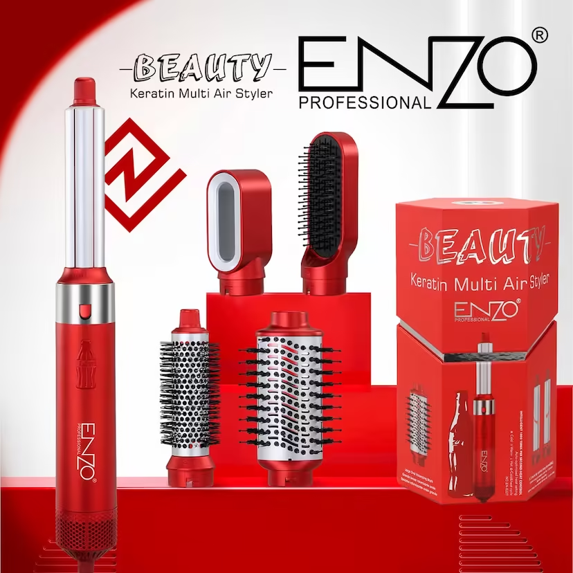 ENZO EN-6227, 6-in-1 Multi-functional Hair Styling Tool – A versatile hair styling tool