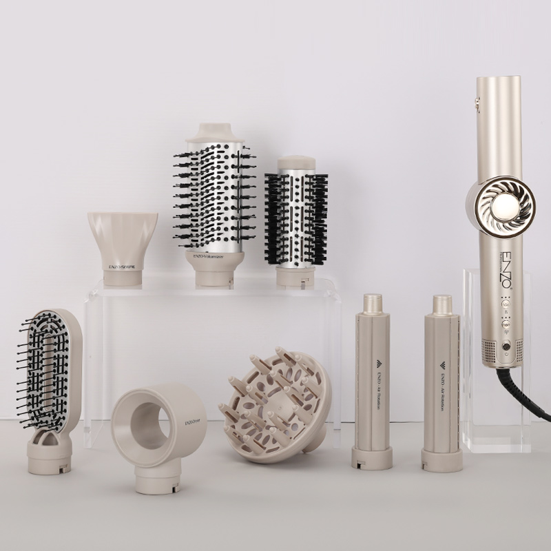 ENZOEN-6208 Folding Hair Dryer Comb Set - 1500W Professional Hot Air Styling Tool
